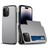 Mobigear Card iPhone 15 Pro Hoesje Hardcase Backcover Shockproof met Pasjeshouder - Grijs