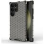 Mobigear Honeycomb Samsung Galaxy S24 Ultra Hoesje Hardcase Backcover Shockproof - Zwart
