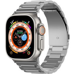 Mobigear Perth Titanium Apple Watch Bandje Vouwsluiting - 49/46/45/44 mm - Spacegrijs