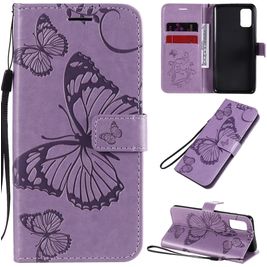 Mobigear Butterfly Samsung Galaxy A41 Hoesje Bookcase Portemonnee - Paars