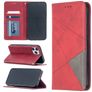 Mobigear Rhombus Slim iPhone 12 Pro Hoesje Bookcase - Rood