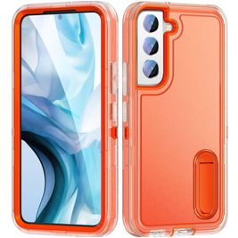 Mobigear Rugged Stand Samsung Galaxy S23 Hoesje Hardcase Backcover Shockproof met Standaard - Oranje