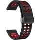 Mobigear Sport Plus Mag Siliconen Smartwatch Bandje Magneetsluiting - Universeel 20 mm aansluiting - Zwart / Rood