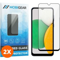 Mobigear Premium Samsung Galaxy A03 Glazen Screenprotector - Case Friendly - Zwart (2-Pack)