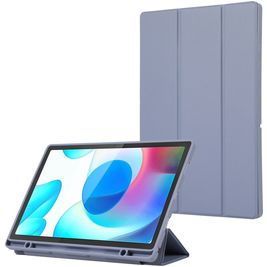 Mobigear Tri-Fold Gel Samsung Galaxy Tab A9 Plus (2023) Hoes TPU,Kunstleer Bookcase + Stylus Houder - Paars