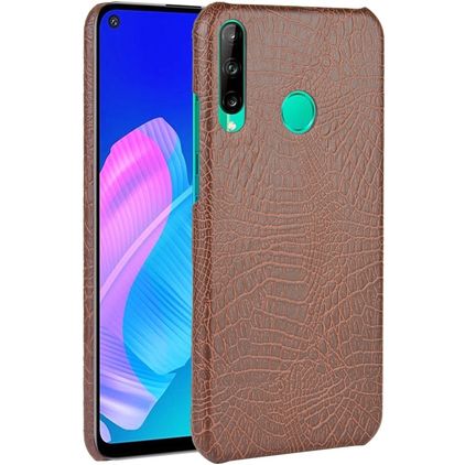 Mobigear Croco Huawei P40 Lite E Hoesje Hardcase Backcover - Bruin