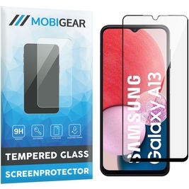 Mobigear Premium Samsung Galaxy A13 4G Glazen Screenprotector - Case Friendly - Zwart Mobigear Premium Samsung Galaxy A13 4G Glazen Screenprotector - Case Friendly - Zwart
