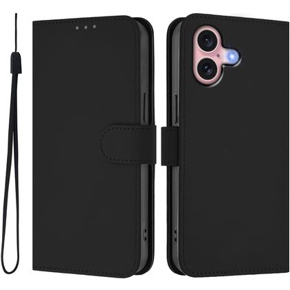 Mobigear Urban Wallet iPhone 16 Hoesje Bookcase Portemonnee - Zwart