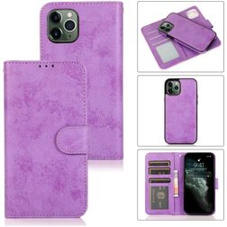 Mobigear Wallet iPhone 12 Mini Hoesje Uitneembare 2in1 Bookcase Portemonnee - Paars