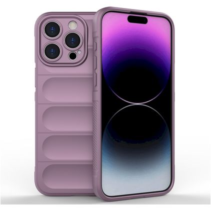 Mobigear Bumpy iPhone 15 Pro Max Hoesje Flexibel TPU Backcover - Paars