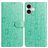 Mobigear Flowers iPhone 17 Hoesje Bookcase Portemonnee - Groen