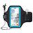 Mobigear Go Active Telefoonhouder Hardlopen iPhone 15 Pro Max Sport Hoesje Neopreen Sportarmband - Blauw