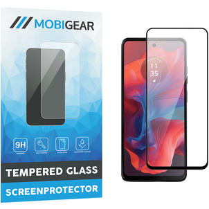 Mobigear Premium Motorola Moto G04 Glazen Screenprotector - Case Friendly - Zwart