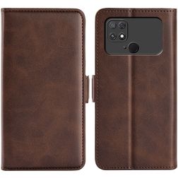Mobigear Slim Magnet POCO C40 Hoesje Bookcase Portemonnee - Bruin