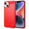 Mobigear Brushed Slim iPhone 15 Plus Hoesje Flexibel TPU Backcover - Rood