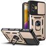 Mobigear Armor Ring Cam Slide POCO F4 GT Hoesje Hardcase Backcover Shockproof met Ringhouder en Camera Slider - Goud