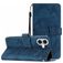 Mobigear Butterfly iPhone 17 Hoesje Bookcase Portemonnee - Blauw