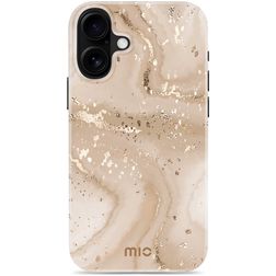 MIO iPhone 16 Plus MagSafe Hoesje Hardcase Backcover - Gold Marble