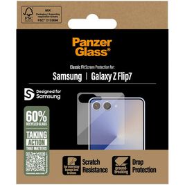 PanzerGlass Ultra Wide Fit Samsung Galaxy Z Flip 7 Glazen Screenprotector - Case Friendly