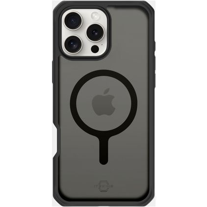 ITSKINS Level 2 HybridMagFrost R iPhone 16 Pro MagSafe Hoesje Hardcase Backcover Shockproof - Zwart