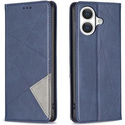 Mobigear Rhombus Slim iPhone 17 Hoesje Bookcase - Blauw