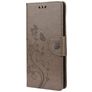 Mobigear Flowers Samsung Galaxy A23 Hoesje Bookcase Portemonnee - Grijs