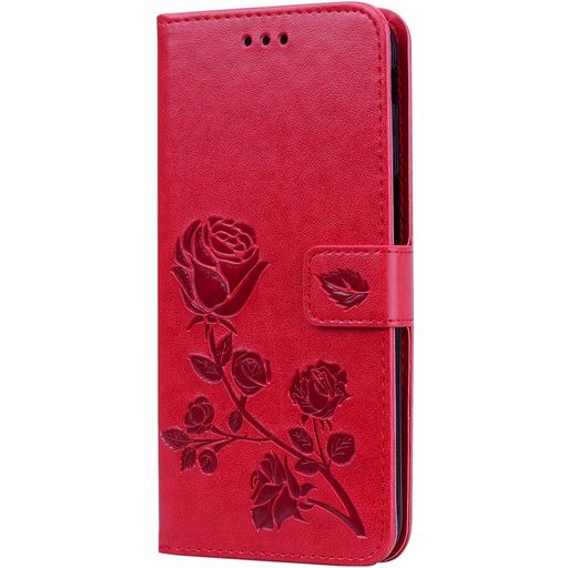 Mobigear Roses Samsung Galaxy J6 Plus Hoesje Bookcase Portemonnee - Rood