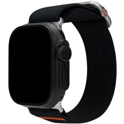 Mobilize Elastic Nylon Apple Watch Bandje Elastische band - 49/46/45/44 mm - Zwart