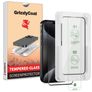 GrizzlyCoat AlignPro iPhone 15 Pro Glazen Screenprotector - Case Friendly + Installatie Frame - Zwart