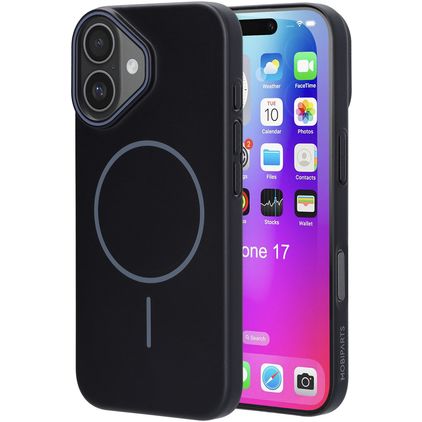 Mobiparts Slim Line iPhone 17 MagSafe Hoesje Hardcase Backcover - Onyx Black