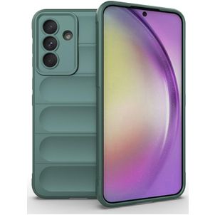 Mobigear Bumpy Samsung Galaxy A56 Hoesje Flexibel TPU Backcover - Dark Green
