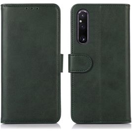 Mobigear Wallet Sony Xperia 1 V Hoesje Bookcase Portemonnee - Groen