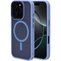 Mobiparts Hardcover iPhone 16 Pro MagSafe Hoesje Hardcase Backcover - Satin Light Blue