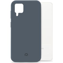 Mobilize Rubber Gelly Samsung Galaxy A12 Hoesje Flexibel TPU Backcover - Matt Blue