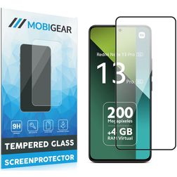 Mobigear Premium Xiaomi Redmi Note 13 Pro 5G Glazen Screenprotector - Case Friendly - Zwart