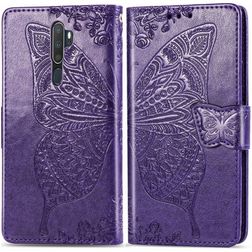 Mobigear Butterfly OPPO A9 (2020) Hoesje Bookcase Portemonnee - Paars