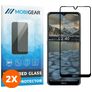 Mobigear Premium Nokia 2.4 Glazen Screenprotector - Case Friendly - Zwart (2-Pack)