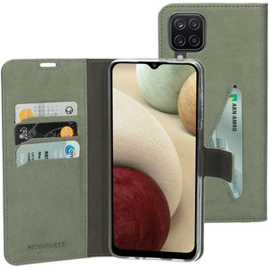 Mobiparts Classic Wallet Samsung Galaxy A12 Hoesje Bookcase Portemonnee - Stone Green