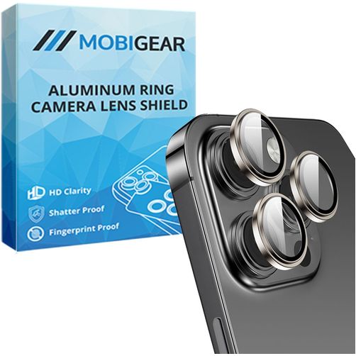 Mobigear Single iPhone 14 Pro Glazen Camera Lens Protector - Case Friendly - Goud