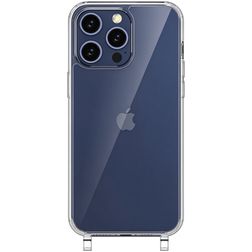 Mobigear Mix & Match Doorzichtig iPhone 15 Pro Flexibel TPU Hoesje met koord - Transparant