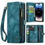 Caseme 008 iPhone 14 Pro Hoesje Uitneembare 2in1 Bookcase Portemonnee - Blauw