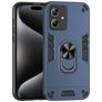 Mobigear Armor Ring Motorola Moto G54 Hoesje Hardcase Backcover Shockproof met Ringhouder - Blauw