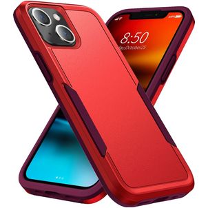Mobigear Heavy Armor iPhone 14 Hoesje Hardcase Backcover Shockproof - Rood