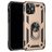 Mobigear Armor Ring iPhone 12 Hoesje Hardcase Backcover Shockproof met Ringhouder - Goud