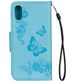 Mobigear Butterfly iPhone XS Hoesje Bookcase Portemonnee - Blauw