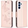 Mobigear Butterfly Samsung Galaxy A54 Hoesje Bookcase Portemonnee - Roségoud