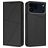 Mobigear Frosted Flip iPhone 17 Pro Max Hoesje Bookcase Portemonnee - Zwart