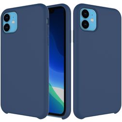 Mobigear Rubber Touch iPhone 11 Siliconen Hoesje Backcover - Marineblauw