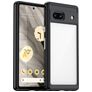 Mobigear Crystal Google Pixel 7a Hoesje Hardcase Backcover - Transparant / Zwart