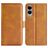 Mobigear Slim Magnet Samsung Galaxy S25 Edge Hoesje Bookcase Portemonnee - Cognac